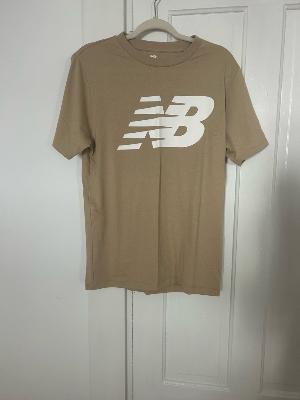 New Balance Tan Crewneck Logo Tee